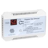 RV Propane Gas Detector 85dB Loud Alarm DC 12V Mini Compact Design RV Propane Alarm for Trailer, Camper, Motorhome, Motorcoach (White)