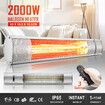 Electric Halogen Heater 2000W Outdoor Indoor Infrared Space Patio Room Bar Energy Efficient Warmer Instant Heat Strip Remote Wall Ceiling Waterproof