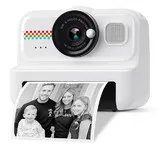 Kids Instant Print Camera, 1080P HD Kids Camera Instant Print with 3 Rolls Print Paper and 32GB Card for Boys and Girls Age 3 to 14, White