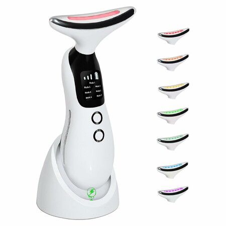 Face Massager,Facial Lifting Device,Anti-Aging Neck Eye with 7 Colors 3 Modes,Skin Care,Anti-Wrinkle Device for Slimming Face