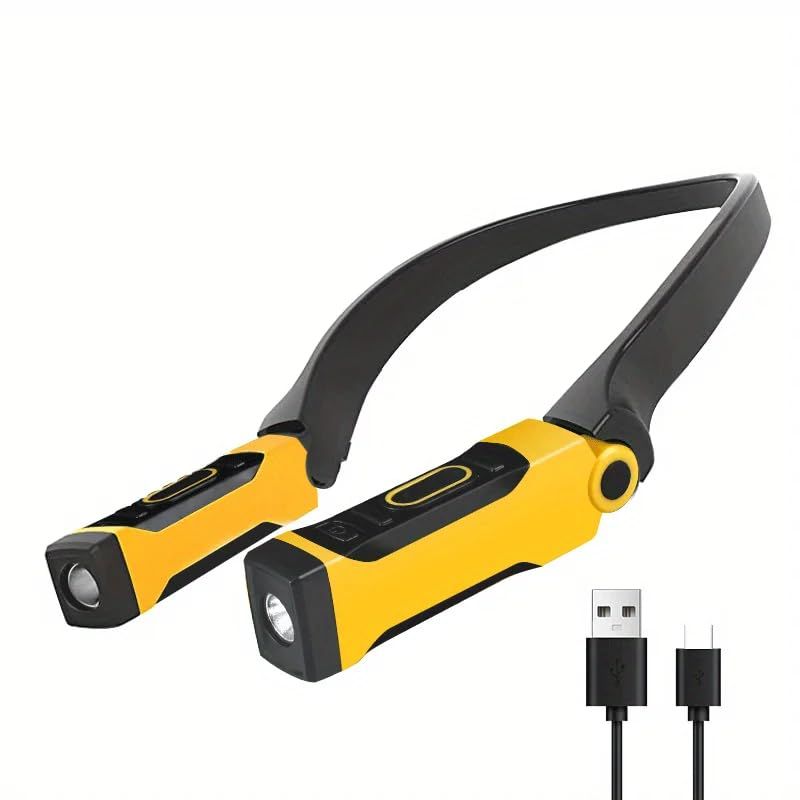 Rechargeable LED Neck Reading Light-Two Brightness Levels,Perfect for Reading Knitting,Camping,Repairing Led Work Light