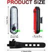 Bike Tail Light Rechargeable 2 Pack, Rear Bike Light for Night Riding, Back Bicycle Taillights, Easy to Install, White