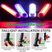 Bike Tail Light Rechargeable 2 Pack, Rear Bike Light for Night Riding, Back Bicycle Taillights, Easy to Install, White