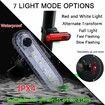 Bike Tail Light Rechargeable 2 Pack, Rear Bike Light for Night Riding, Back Bicycle Taillights, Easy to Install, White