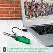 Bike Tail Light Rechargeable 2 Pack, Rear Bike Light for Night Riding, Back Bicycle Taillights, Easy to Install, Green