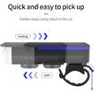 Solar and USB Rechargeable Mountain Bike Night Cycling High Brightness Bike Front Light and 120dB Horn Bicycle Light Blue