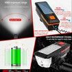 Solar and USB Rechargeable Mountain Bike Night Cycling High Brightness Bike Front Light and 120dB Horn Bicycle Light Blue