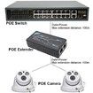 2 Ports POE Extender PoE-Powered Ethernet Switch Repeater 100m 1 in 2 Out IEEE 802.3af/at Security Camera Cat5/6 Cable