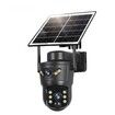 4G LTE Solar Security Camera 2K Dual-Lens Dual-Screen 355 Pan 100 Tilt surveillance Intercom Cloud Storage PIR AI Detection Auto tracking