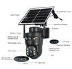 4G LTE Solar Security Camera 2K Dual-Lens Dual-Screen 355 Pan 100 Tilt surveillance Intercom Cloud Storage PIR AI Detection Auto tracking