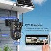 4G LTE Solar Security Camera 2K Dual-Lens Dual-Screen 355 Pan 100 Tilt surveillance Intercom Cloud Storage PIR AI Detection Auto tracking