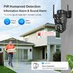 4G LTE Solar Security Camera 2K Dual-Lens Dual-Screen 355 Pan 100 Tilt surveillance Intercom Cloud Storage PIR AI Detection Auto tracking