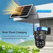4G LTE Solar Security Camera 2K Dual-Lens Dual-Screen 355 Pan 100 Tilt surveillance Intercom Cloud Storage PIR AI Detection Auto tracking