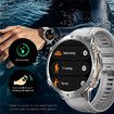 1.73 Inch AMOLED Smartwatch with Calls,100 Days Battery,10 Meters Waterproof,SpO2 Body Monitor,Sleep Monitor,Pedometer,100 Sports Mode Color Silver