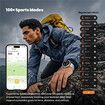 1.73 Inch AMOLED Smartwatch with Calls,100 Days Battery,10 Meters Waterproof,SpO2 Body Monitor,Sleep Monitor,Pedometer,100 Sports Mode Color Silver
