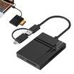 5 in 1 Multi Card Reader,5 Slot Expansion,USB 3.0/Type-C,TF/SD/SD/MS/XD/CF Card Reader High Speed Data/Photo/Video Transfer For PC Desktop Laptop