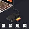 5 in 1 Multi Card Reader,5 Slot Expansion,USB 3.0/Type-C,TF/SD/SD/MS/XD/CF Card Reader High Speed Data/Photo/Video Transfer For PC Desktop Laptop