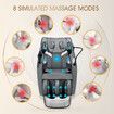 Full Body Massage Chair Zero Gravity Recliner Shiatsu Relax Neck Shoulder Back Leg Foot Massaging Airbags Electric Heat Vibration Kneading with Cover