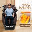 Electric Massager Chair Full Body Relaxing Zero Gravity Recliner Shiatsu Neck Shoulder Back Leg Foot Heating Vibration Kneading Airbags with Cover