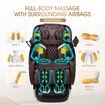 Electric Massager Chair Full Body Relaxing Zero Gravity Recliner Shiatsu Neck Shoulder Back Leg Foot Heating Vibration Kneading Airbags with Cover
