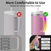 Purple 6 Colors LED LightUp Tumbler Handle for 40oz 30oz Cups Rechargeable Waterproof Not Included Cup