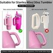 Purple 6 Colors LED LightUp Tumbler Handle for 40oz 30oz Cups Rechargeable Waterproof Not Included Cup