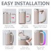 Grey 6 Colors LED LightUp Tumbler Handle for 40oz 30oz Cups Rechargeable Waterproof Not Included Cup