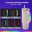 Pink 6 Colors LED LightUp Tumbler Handle for 40oz 30oz Cups Rechargeable Waterproof Not Included Cup