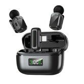 Mini Wireless Lavalier Microphone for iPhone Android, Plug and Play Lapel Mic for Video Recording/Live /Streaming/Podcast/Interview