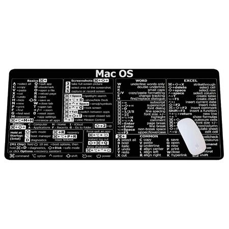 Mac os Shortcuts Mouse Pad  Mouse mat  Gift Trader Keyboard Mouse Pad Mousepad  Gift 300*800*3MM