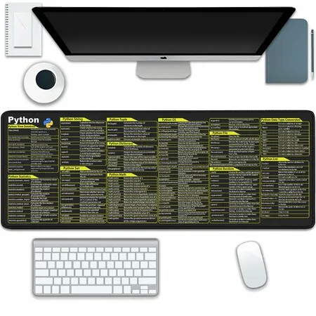 Python Programming Coding Computer Short Cut Shortcuts Keys Gaming Keyboard Mouse Pad Mousepad  Gift 300*800*3MM