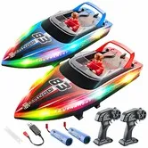 Remote Control Boat,2 Packs 10 inch Fast Speed RC Boat 15 KPH for Pools & Salt Water,Summer Toys Ideal Gifts for Kids Boys Age 3+