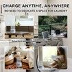 Portable 1L Mini Washing Machine, Compact Deep Cleans Underwear, USB Rechargable, Small Laundry, Lightweight for Hotel, Travel, Purple