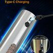 Rechargeable Electric Salt and Pepper Grinder Set with Base,Automatic Stainless Steel Pepper Mill Grinders with 110ml Container Adjustable Coars