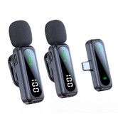 Wireless Lavalier Microphone for iPhone Android, Video Recording Clip-on Mics with Rotatable Clip, Ideal for Vlog Tiktok YouTube Podcast
