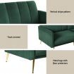 Artiss Sofa Bed 3 Seater Couch Convertible Lounge Adjustable Arm Recliner Velvet