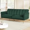Artiss Sofa Bed 3 Seater Couch Convertible Lounge Adjustable Arm Recliner Velvet