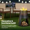 Grillz Fire Pit Deep Bowl Iron Outdoor Fireplace