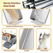 Cat Kitty Litter Box Stainless Steel Potty Pan Toilet Metal Tray High Sided Pet Furniture Semi Enclosed Feline Kitten Washroom Filter Pedal Ramp Scoop