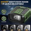 4K Night Vision Binoculars IR 8X Digital Zoom Rechargeable 3inch HD Screen 40MP Photos 4K Video Infrared Full Dark View Scope Color Green