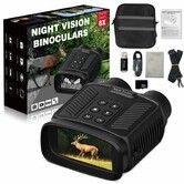 4K Night Vision Binoculars IR 8X Digital Zoom Rechargeable 3inch HD Screen 40MP Photos 4K Video Infrared Full Dark View Scope Color Black