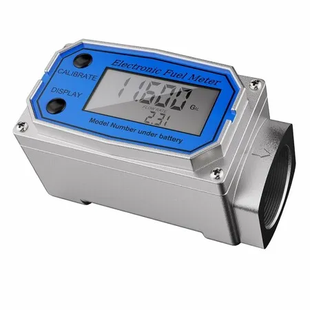 Flow Meter 3/4 Inche Digital Turbine Fuel Flowmeter Waterproof 2.5-31GPM Flow Rate for Water, Diesel, Gas Oil, Gasoline, Kerosene