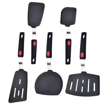 Silicone Spatula Turner Set of 5, 600 Degree Fahrenheit Heat Resistant Cooking Spatulas for Nonstick Cookware