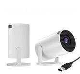 1080P Portable Wired Projector Projection Size 20-60 Inches 800 Lumens Display Type-C Charging Backup Battery Life Speaker Manual Focus Family Gift