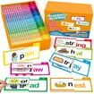30 Word Family Build Book Learn to Read Phonics Flash Cards, Spell Read and Rhyme Flip Books Sight Words Rhyming Games for Kids
