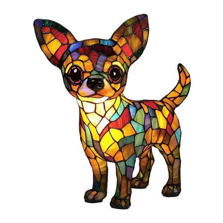 Cute Animal Lamp, Dog Series Art Night Light, Resin Pet Dogs Themed LED Table Lamp with Warm Ambient Glow, Fun Gift for Dog Lovers, USB Plug Use