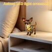 Cute Animal Lamp, Dog Series Art Night Light, Resin Pet Dogs Themed LED Table Lamp with Warm Ambient Glow, Fun Gift for Dog Lovers, USB Plug Use