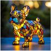 Cute Animal Lamp, Dog Series Art Night Light, Resin Pet Dogs Themed LED Table Lamp with Warm Ambient Glow, Fun Gift for Dog Lovers, USB Plug Use