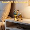 Cute Animal Lamp, Dog Series Art Night Light, Resin Pet Dogs Themed LED Table Lamp with Warm Ambient Glow, Fun Gift for Dog Lovers, USB Plug Use