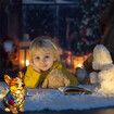 Cute Animal Lamp, Dog Series Art Night Light, Resin Pet Dogs Themed LED Table Lamp with Warm Ambient Glow, Fun Gift for Dog Lovers, USB Plug Use